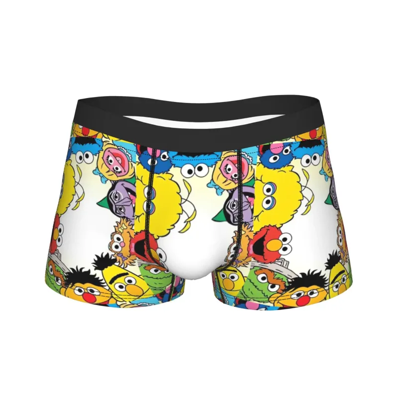 S-Sesames Streets Tango Elmo & Grover Underwear Men Shorts Briefs Funny Boxershorts Quality Customs Oversize Panties — image 18