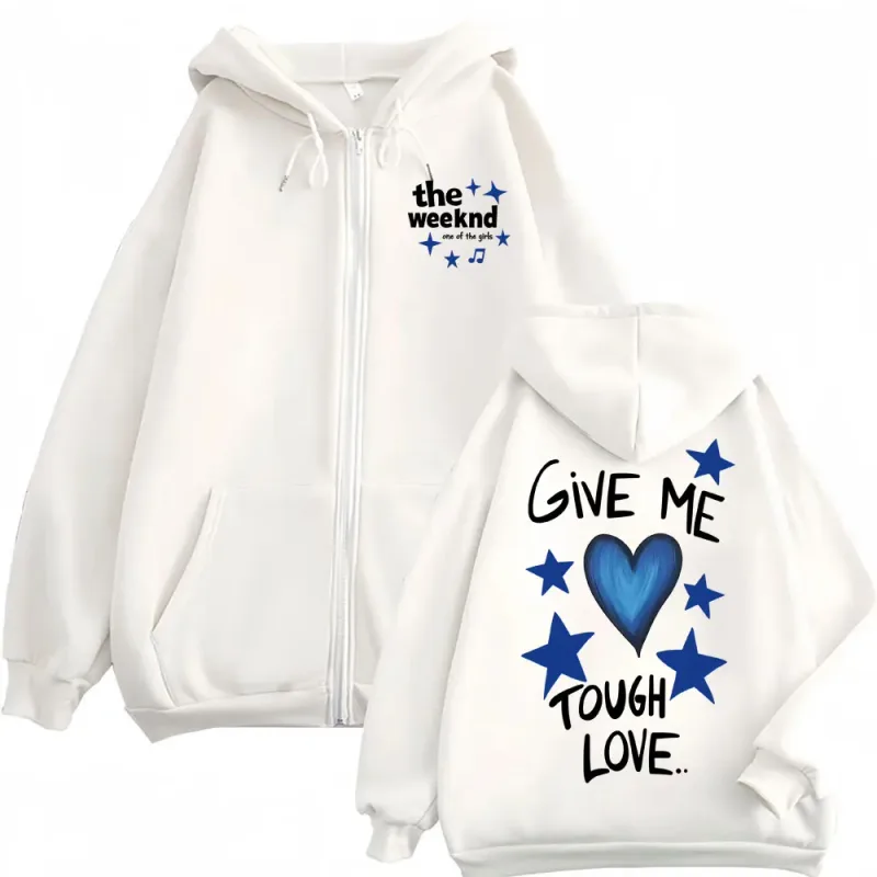 Sudaderas con capucha The Weeknd "one of The Girls" para hombre y mujer, chaqueta de moda de Hip Hop, sudadera, abrigos, jerséis informales con cremallera de gran tamaño