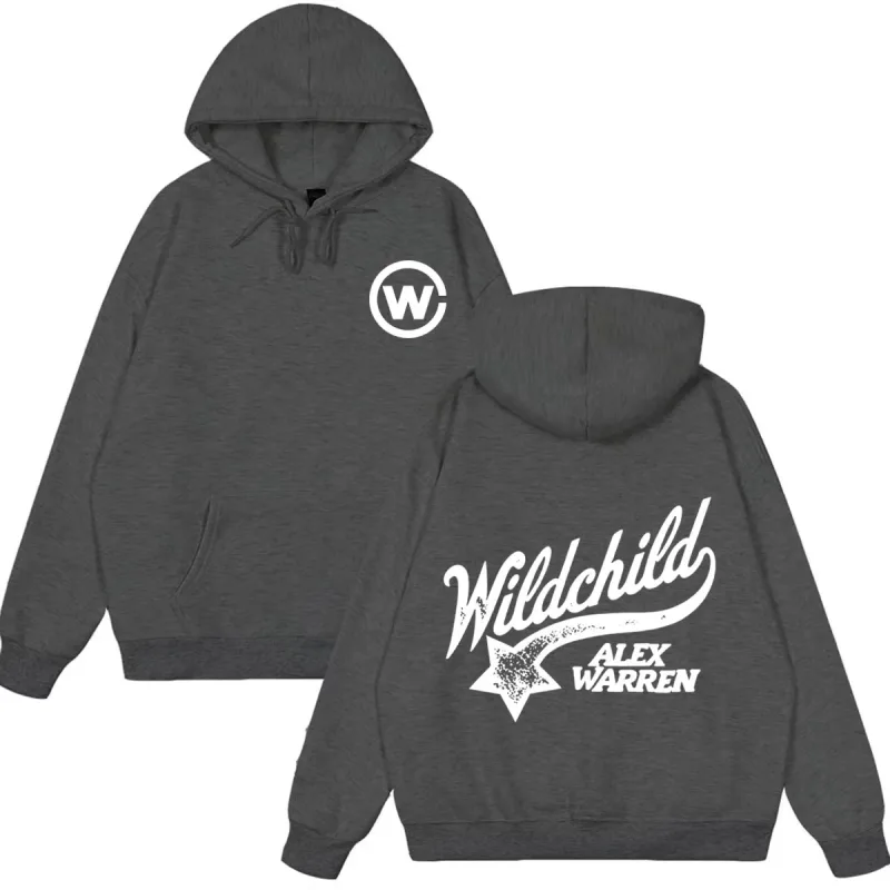 Alex Warren álbum Wild Child Tour 2026 Merch Sudadera con capucha hombres mujeres moda Vintage sudaderas de manga larga suéter suelto de gran tamaño — image 4