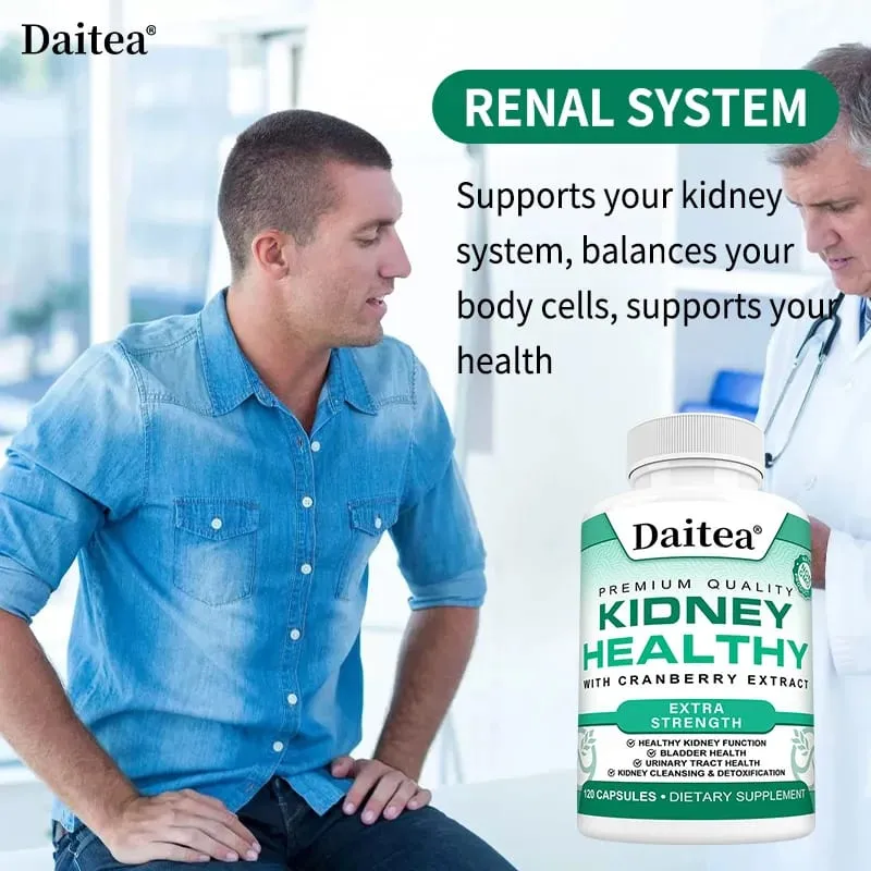 Kidney Support Capsules Kidney Cleanse & Detox Formula with Cranberry & Herbal Extracts Support Urinary Tract & Bladder Health