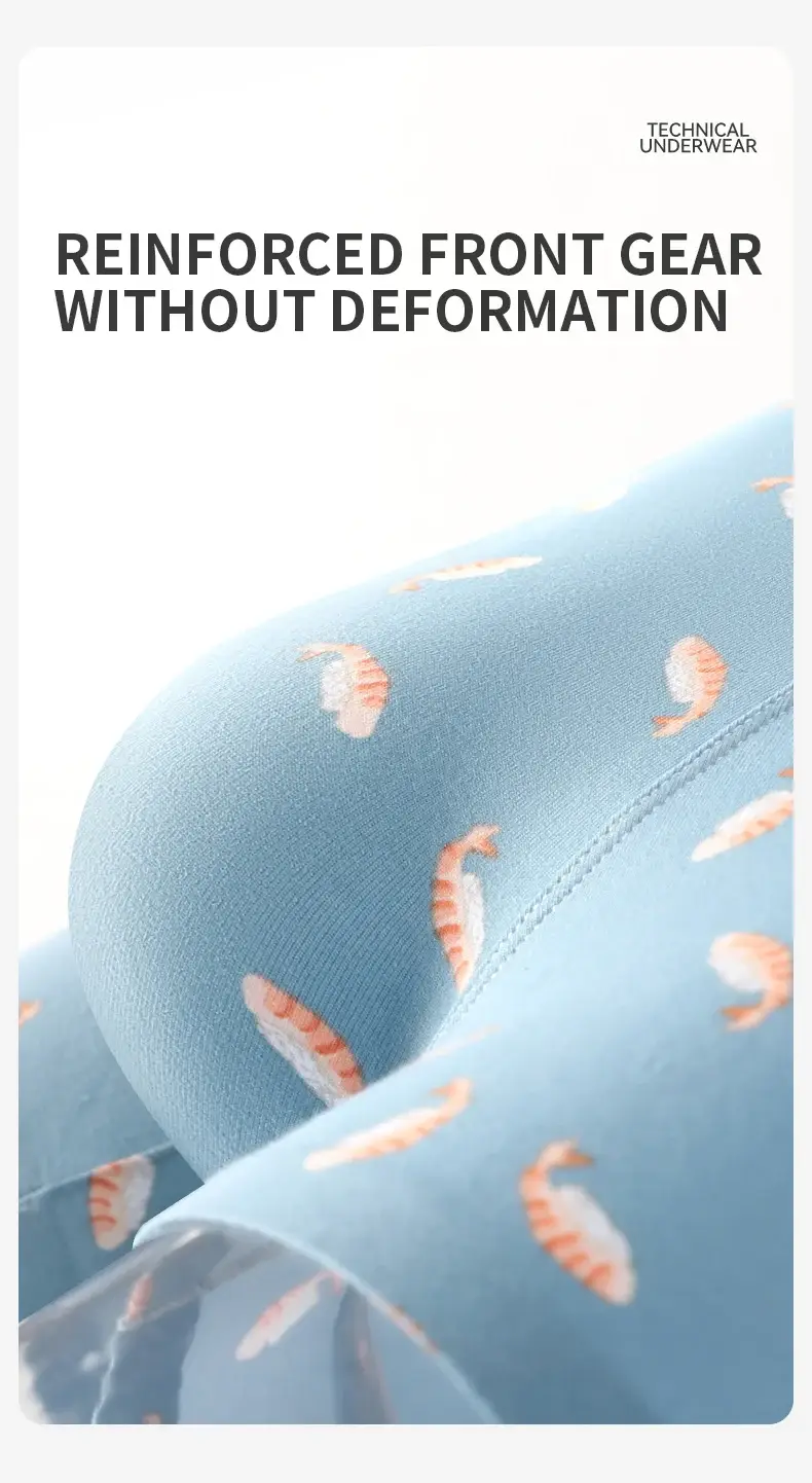 MiiOW Autumn Winter Cotton Men's Underwear Set Antibacterial Crotch Mens Underpants Funny Printed Breathable Man Boxers Briefs — image 6