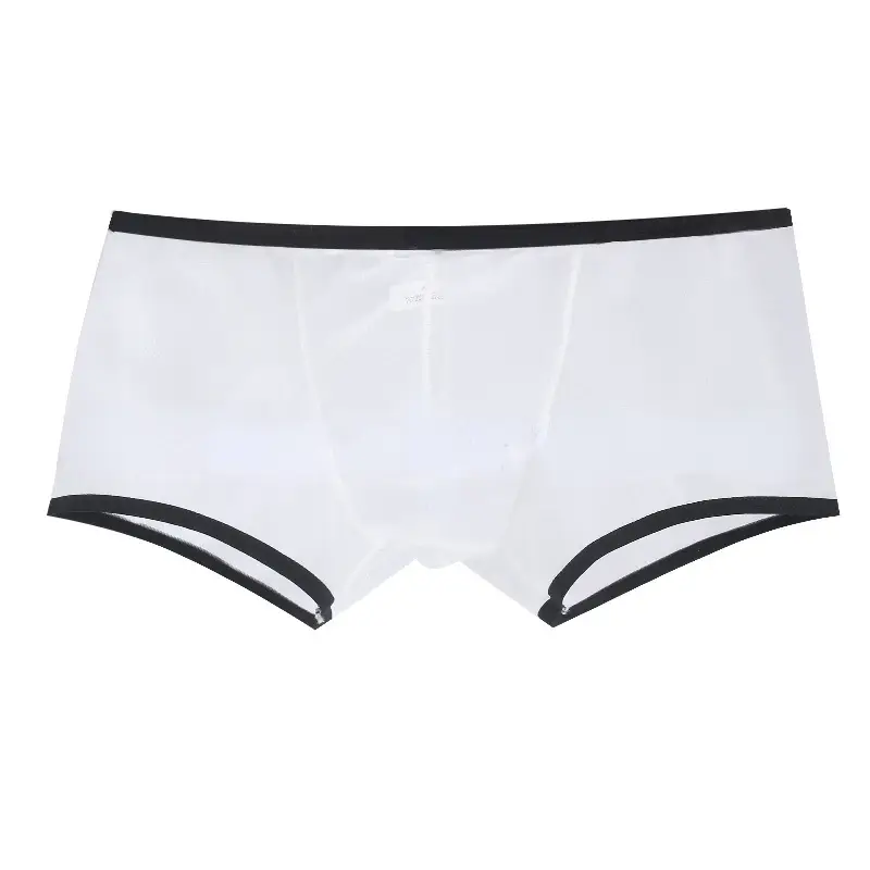 Gli uomini vedono attraverso boxer ultrasottili pantaloncini U sacchetto convesso intimo mutandine mutande a vita bassa trasparenti Qucik-Dry