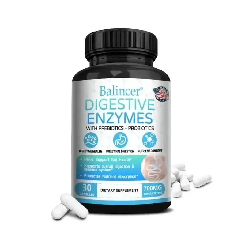 Organic Digestive Enzyme Probiotic Capsules Prebiotic Nutrition Digestion and Gut Health Immunity Suitable for Adults and Men — image 11