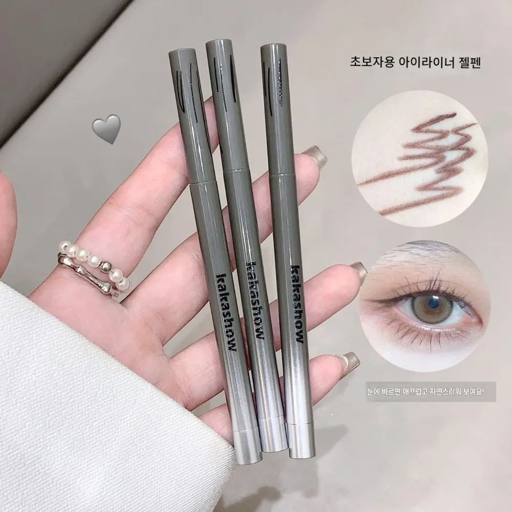 Kakashow Glue Eyeliner Sleeping Silk Brush Φυσικό Χρώμα Μακιγιάζ ματιών μακράς διαρκείας Αδιάβροχο Aegyo Sal Brighten Εύκολη εφαρμογή Μακιγιάζ
