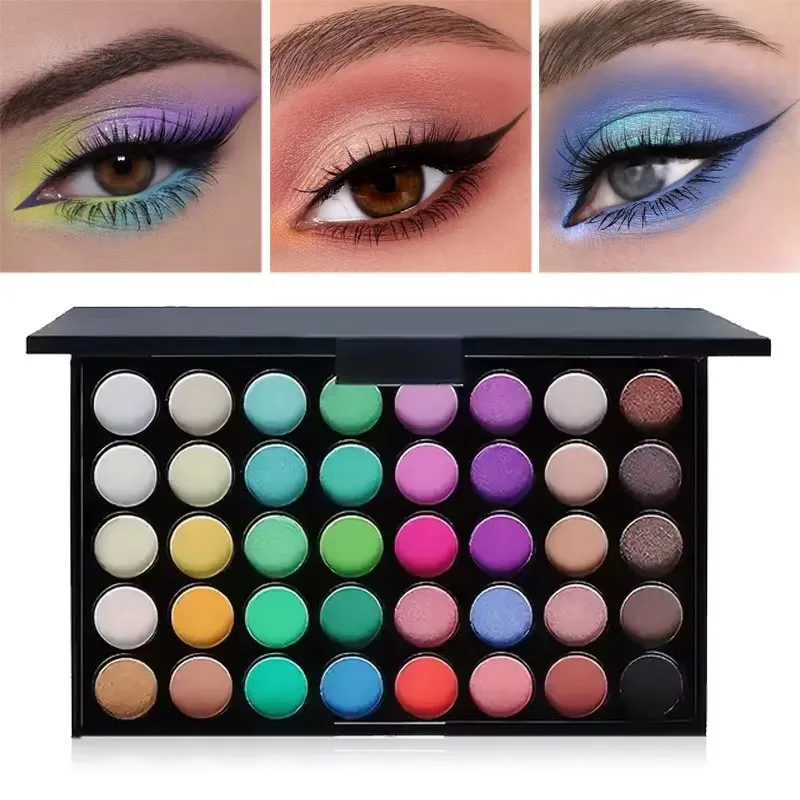 Glitter Matte Waterproof Palette Powder Cosmetics Kit Eyebrow Pencil Eyeliner Pen Mascara Makeup Brushs Eye Cosmetics — image 3