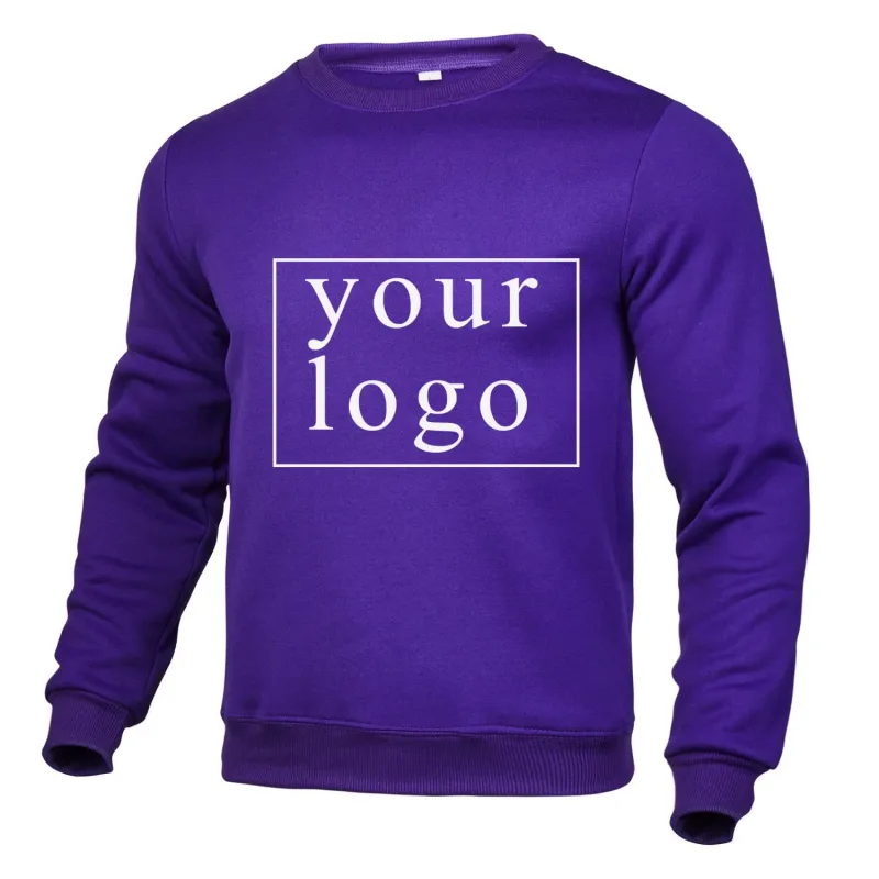 Votre propre conception Logo/image de marque personnalisé partout hommes femmes bricolage col rond à manches longues pull à capuche mode nouveau