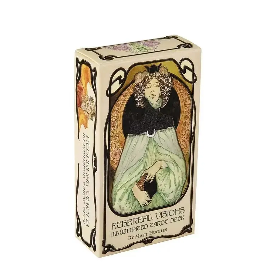 Klasszikus Ethereal Visions Illuminated Tarot The Rider Tarot pakli kártyák kezdőknek Jóslás Kiadás Borad játék