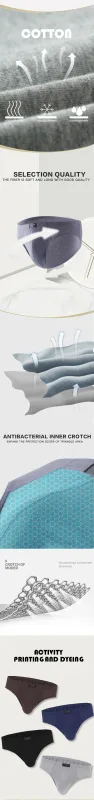 4 Pcs/Lot Cheapest 100% Cotton Mens Briefs Plus Size Men Underwear Panties XL-5XL Men's Breathable Sexy Lingerie Underpants