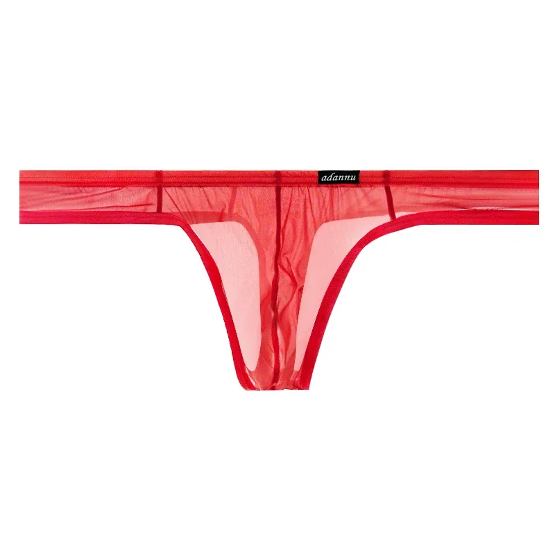 Ultra Thin Sheer Briefs Men Underwear Cooling Knickers Low Rise Bulge Pouch Underpants Soft Mesh Panties Male Thong Pants