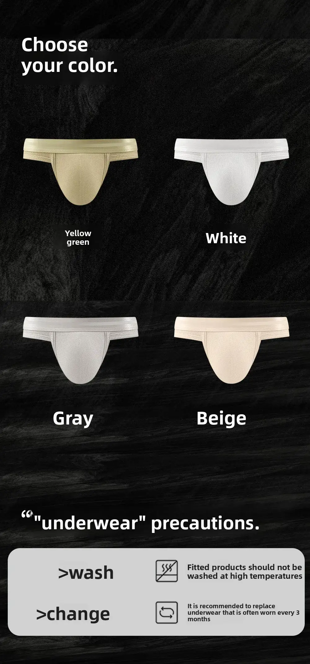 3pcs Sexy Men Waffle Cotton Briefs with Raised Bag Support Pouch With Hole U Spacious Separate Crotch Breathable Anti-sweat 3256812343913911