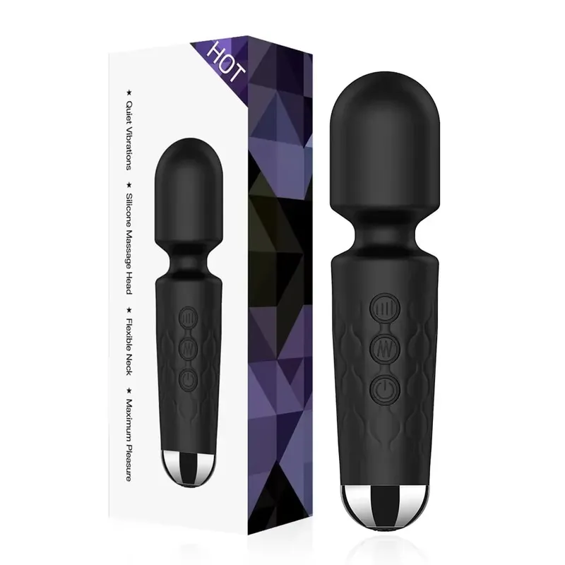 20 Speeds Powerful AV Vibrator Magic-Wand Anal Dildo Nipple G spot Clitoris Stimulator Female Masturbation Sex Toys for Women