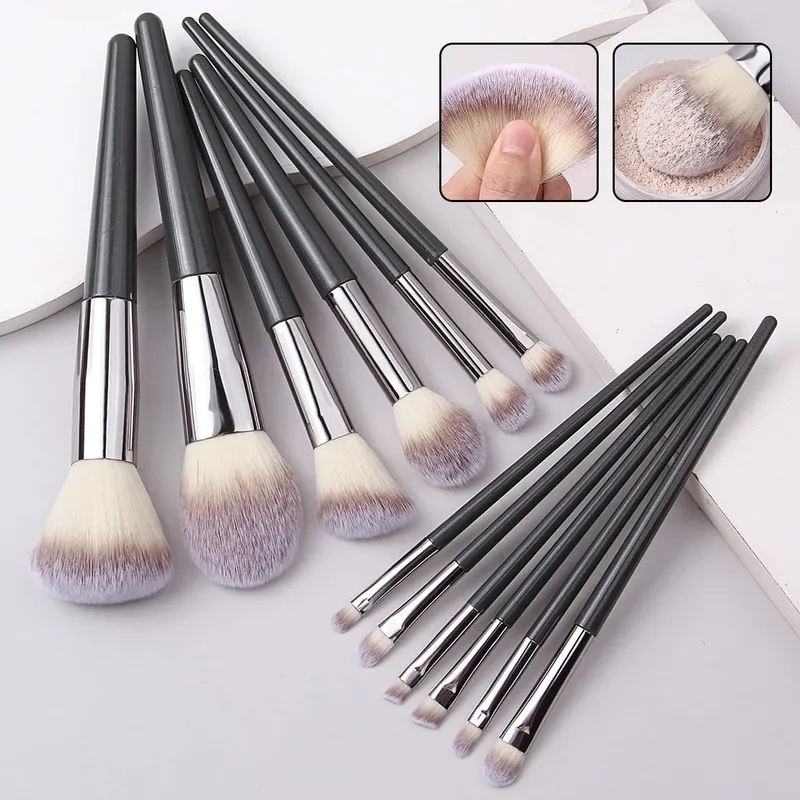 12 Stuks Roze Make-Up Kwasten Set Make Up Concealer Blush Poeder Borstels Oogschaduw Markeerstift Foundation Brush Cosmetische Schoonheid Gereedschap