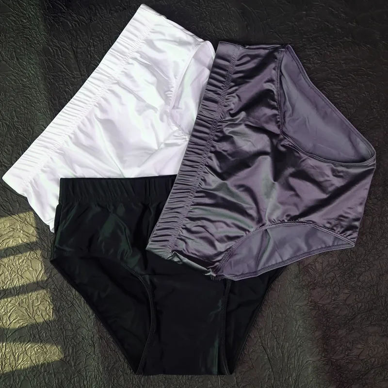 new Mens Briefs Underwear Satin-like Breathable Low-Rise Underpants Male Panties Men's glossy underwear — image 25