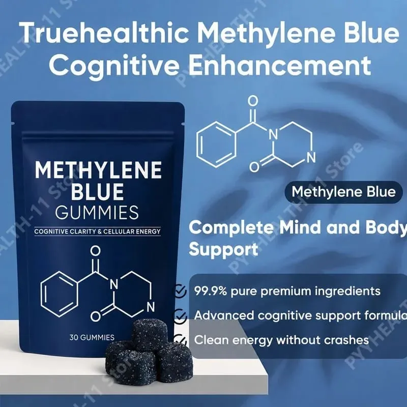 Methylene Blue Compound Gummies 5mg 30/60 Ct Blueberry Flavor for Sustained Energy Mental Clarity & Mood Cellular Support — image 5