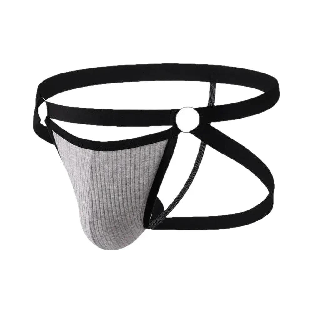 Mens Jockstrap Underwear Low Waist Breathable Athletic Supporter Jock Straps Underpants Gay Male Hollow Back Lingerie