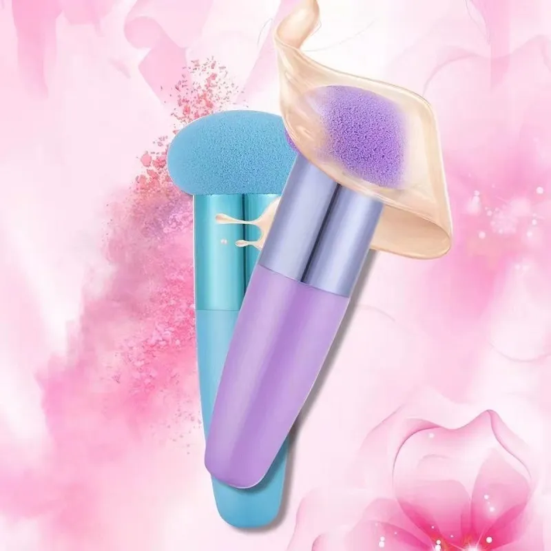 Mushroom Head Makeup Brushes Powder Puff Cosmetic Sponge with Handle Women Fashion Professional Makeup Beauty Tools — image 3