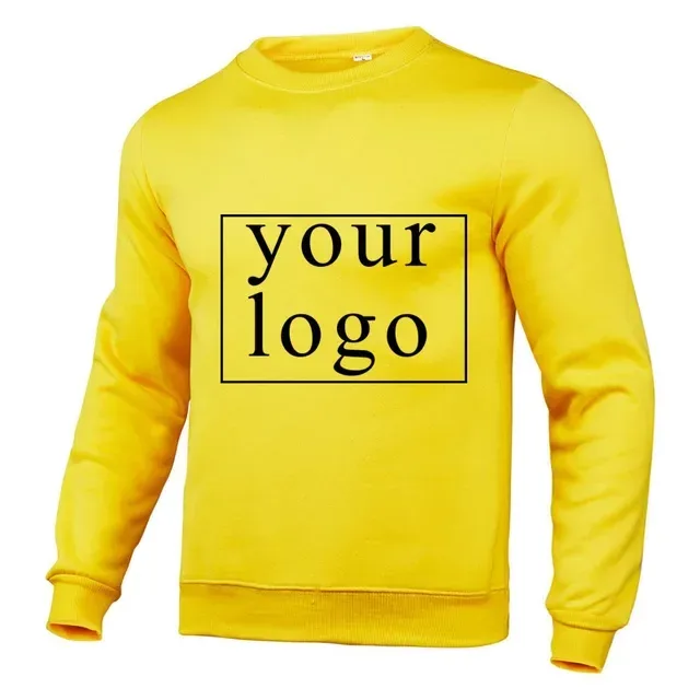 Votre propre conception Logo/image de marque personnalisé partout hommes femmes bricolage col rond à manches longues pull à capuche mode nouveau