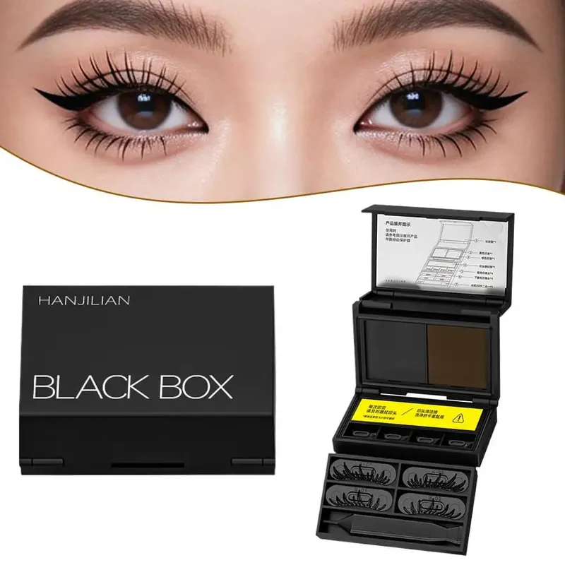 Κιτ 3 σε 1 eyeliner Lower Lash Stamp With Fine Tip Beauty Mark φορητό, αδιάβροχο, αδιάβροχο μελάνι διπλού χρώματος στο μακιγιάζ ματιών — image 2