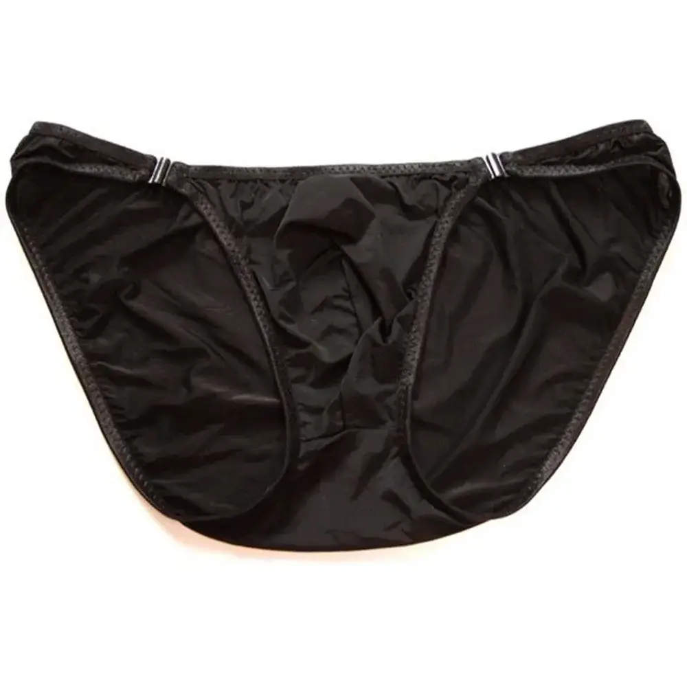 Sexy Heren U Bolle Nylon Slips Afneembare Gesp Lage Taille Ijs Zijde Ondergoed Comfortabele Melk Zijde Naadloze Dunne Slipje