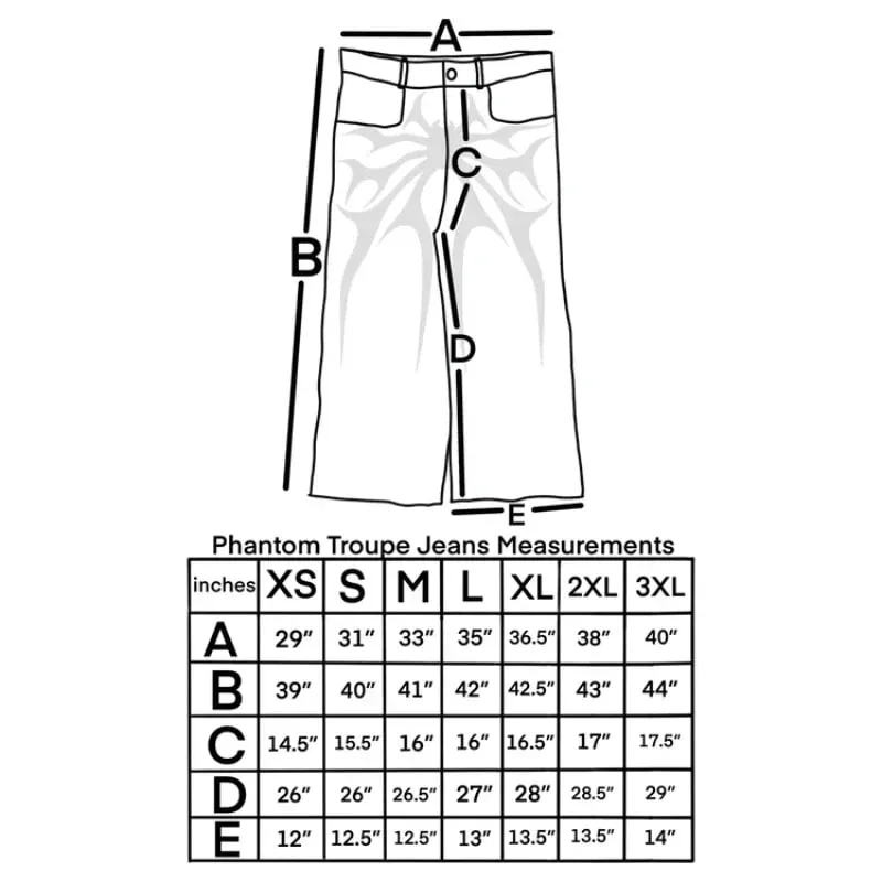 Y2K Baggy Jeans וינטג' דפוס רקמה שחבור ג'ינס באיכות גבוהה היפ הופ גותי Streetwear גברים נשים ג'ינס רחב רגליים מזדמנים — image 7