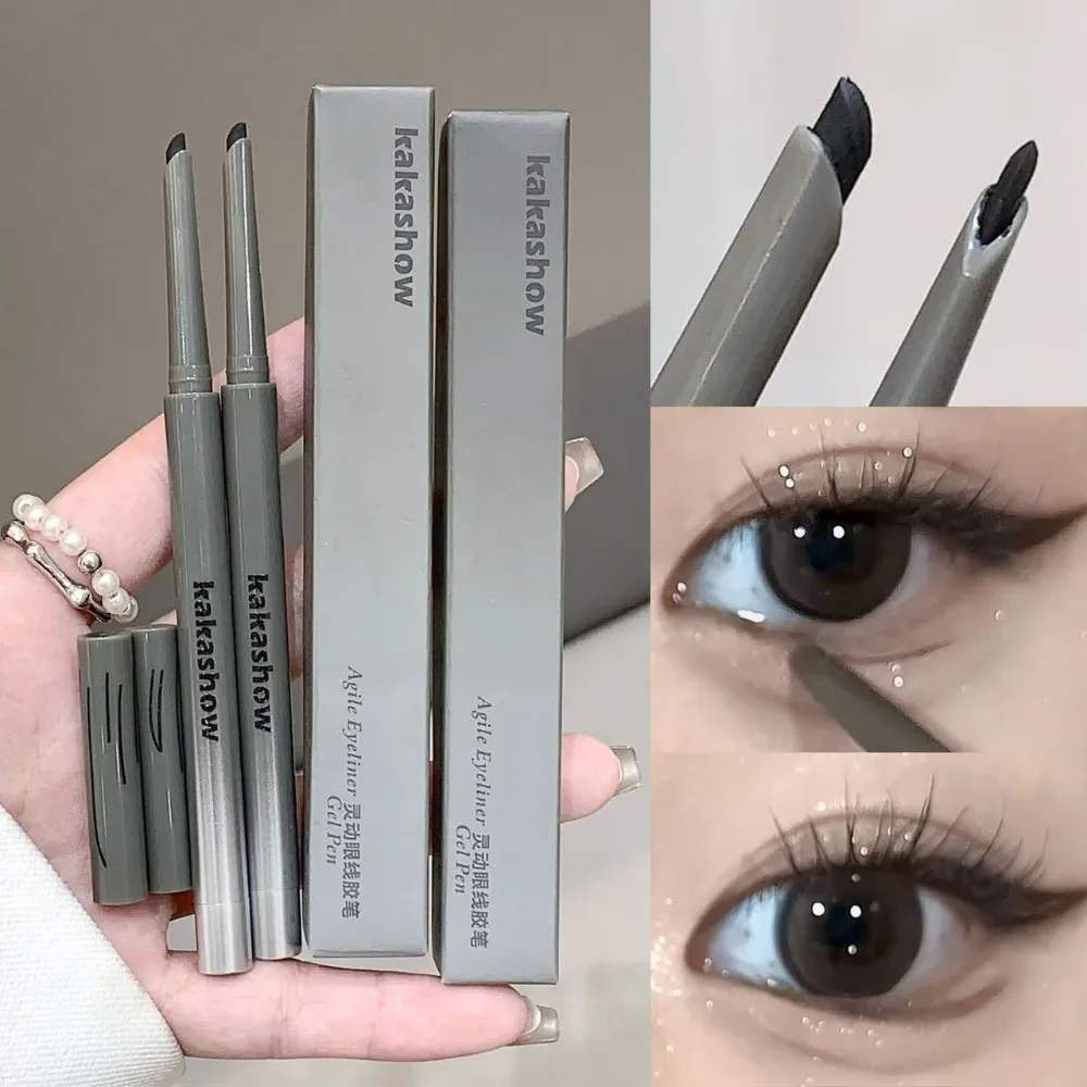 Kakashow Glue Eyeliner Sleeping Silk Brush Φυσικό Χρώμα Μακιγιάζ ματιών μακράς διαρκείας Αδιάβροχο Aegyo Sal Brighten Εύκολη εφαρμογή Μακιγιάζ