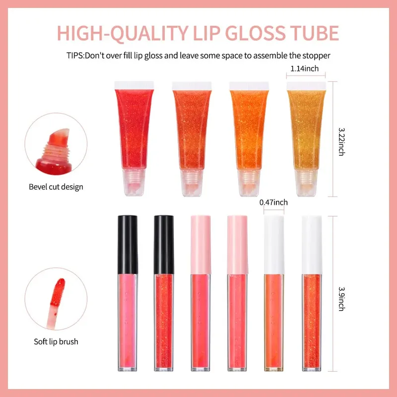 DIY Lip Gloss Kit 100ml Lip Gloss Base Powder Glitter Flavor Essence and Tube for Girl Gifts Lip Gloss Pack Set Cosmetics — image 3