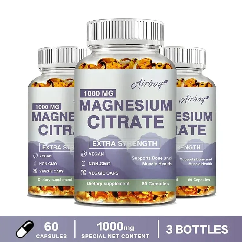 Magnesium Citrate - Supplement for Stress Relaxation Bone Sleep Heart Health Nerve Muscle & Metabolism — image 11