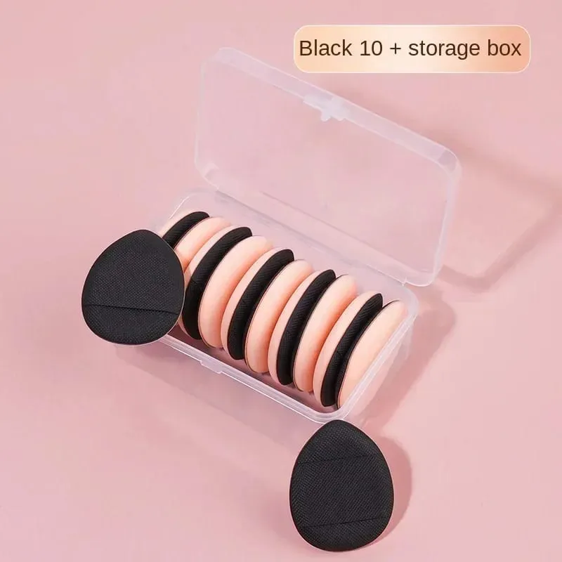 10 יחידות Mini Finger Puff Foundation כרית אוויר קטנה פודרה ספוג קונסילר BB Cream כלי איפור קוסמטי