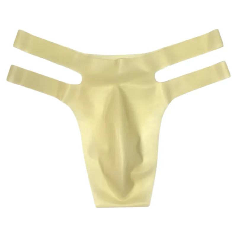 Mens Latex Briefs Sissy Seamless Brazilian Underwear Low Waist Erotic Underpants — image 5