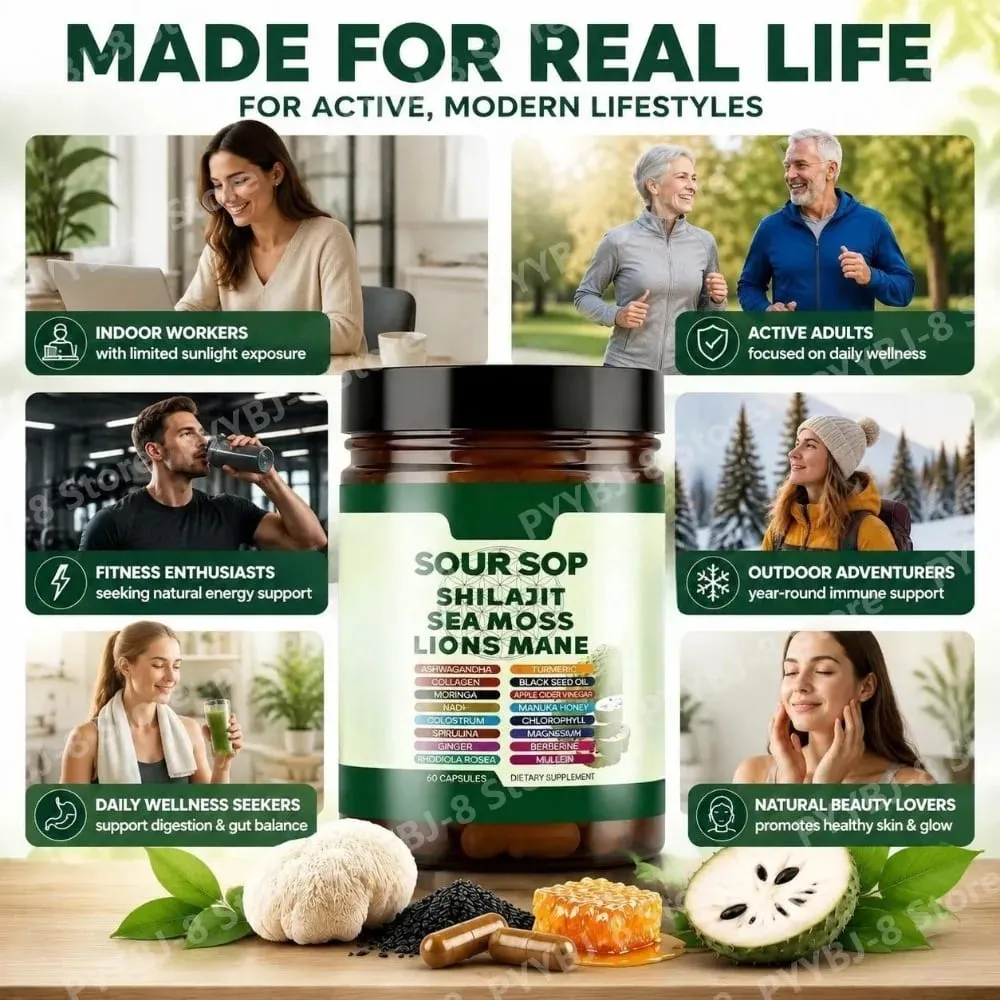 Shilajit και L-Arginine Capsules 60 Count with Rode Cannamon Fenugreek for Energy Immune Health Καθημερινή Υποστήριξη Ευεξίας — image 2