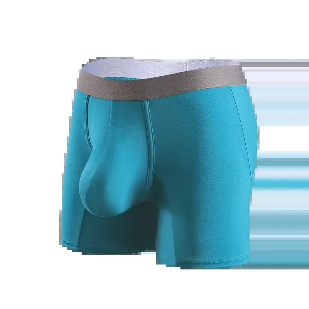 Large bag flat corner pants, long men's underwear sports shorts