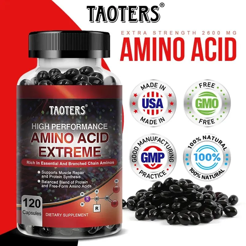 Advanced Bodybuilding Amino Acid Capsules- Helps Increase Strength Endurance Protein Synthesis Build Muscle Mass Abs Energy