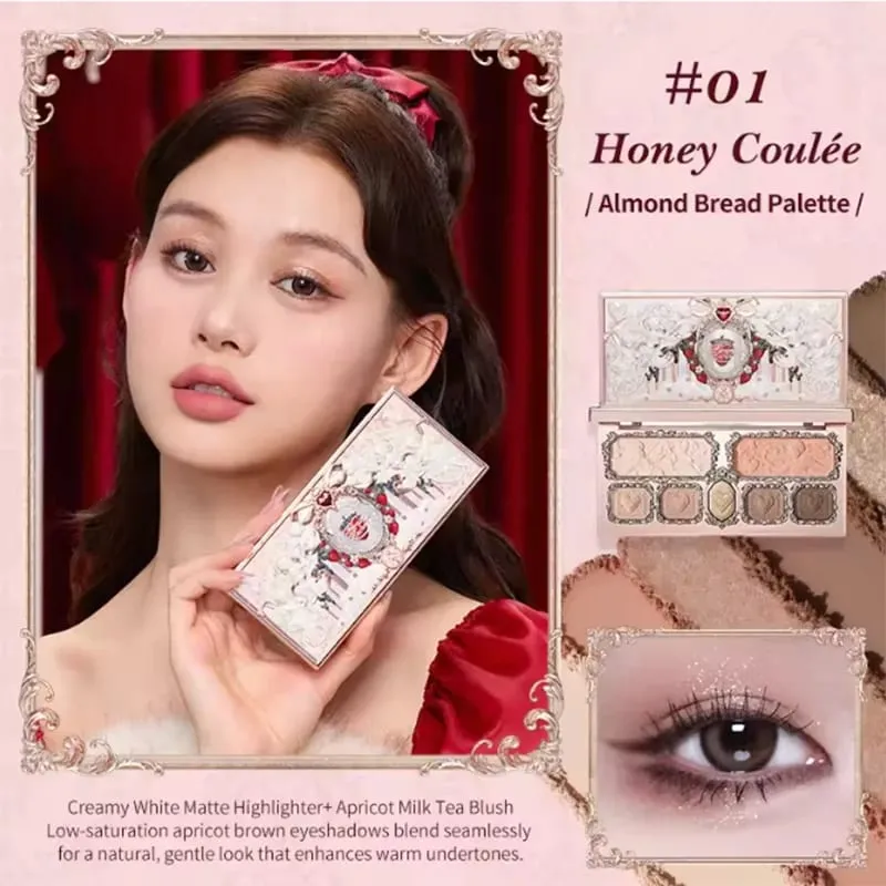 Flowerknows Strawberry Cupid All-in One Gift Box Κιτ μακιγιάζ Επαγγελματική παλέτα Swan Blusher Blush Set Lip Cream Flower Knows