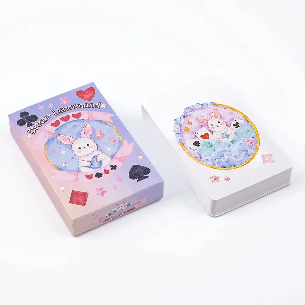 Dream Lenormand Tarot Deck 43 Cards Oracle Επιτραπέζιο Παιχνίδι για Παιδιά Οικογένεια & Φίλοι Perfect Puzzle Leisure Activity 8,9 x 5,7 cm