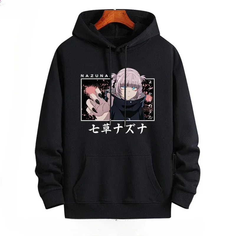 Y2K Anime CALL OF THE NIGHT Nazuna Nanakusa Rolig Hoodie Hip Hop Grafiska Sweatshirts Poleron Hombre Streetwear Harajuku Tracksui