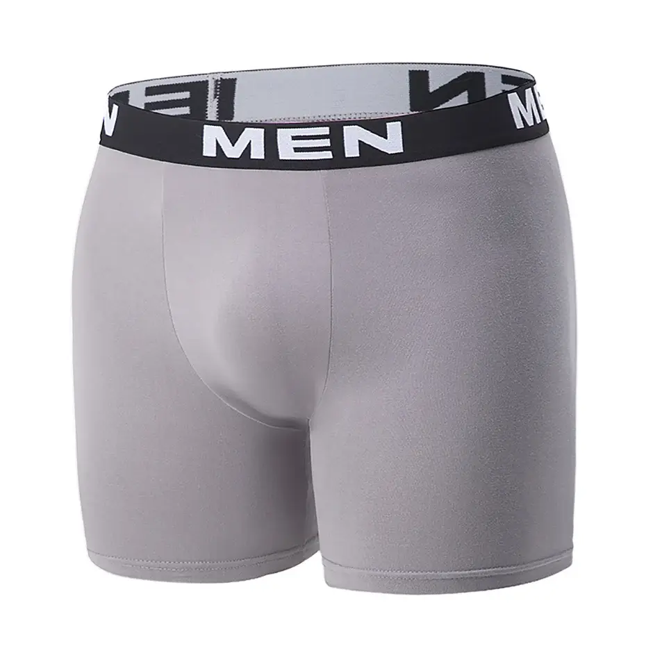 7-piece Set of Four Season Men's Solid Color Long Casual Underwear, Fashionable Sports Underwear, Plus Size Flat Corner Pants — image 15