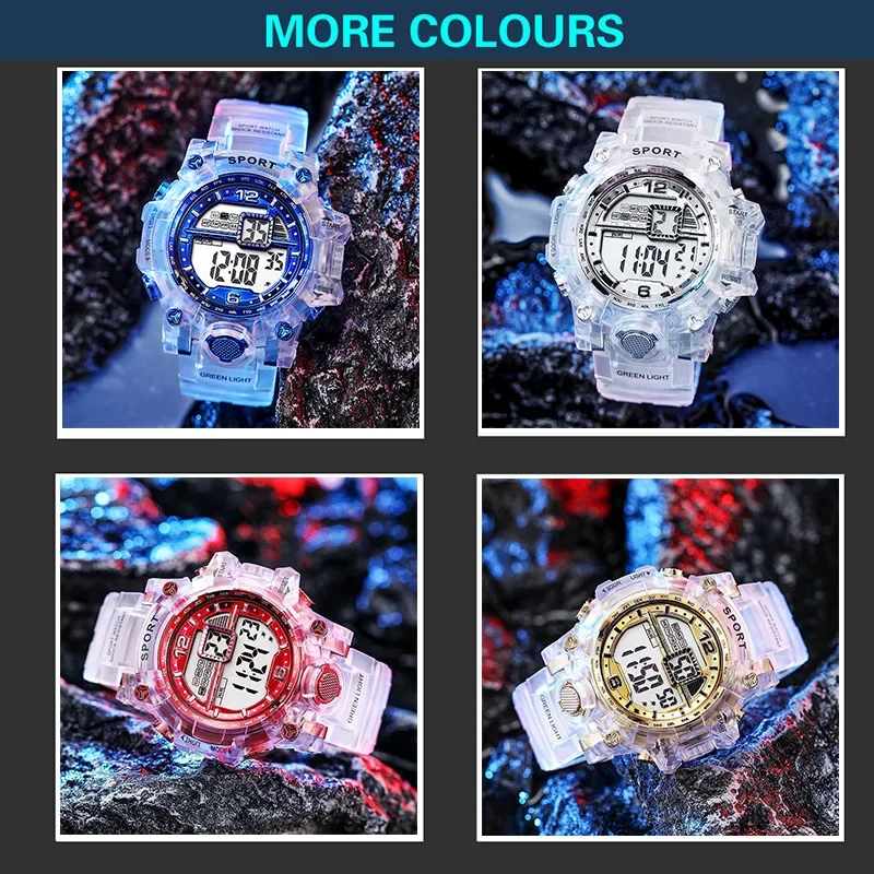 Waterproof Men Sport Watch Men's LED Digital Watches Luminous For Man Student Date Army Military Clock Relogio Masculino — image 3