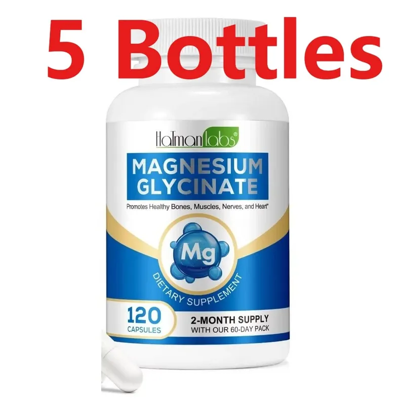 Magnézium-glicinát kapszula 208 mg elemi biszglicináttal az egészséges csontizmok és idegek támogatásáért, felnőttek 120 kapszula