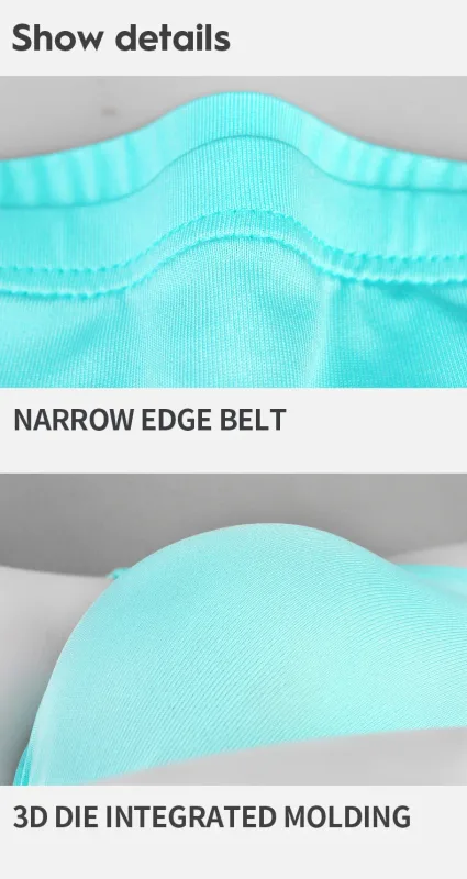 2PCS Men's Underpants Ice Silk Breathable Sexy Thin U Convex Transparent One Piece Low Waist Triangle Shorts Head