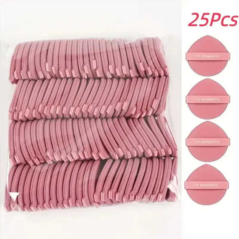 25 ספוגי איפור רטובים ויבשים המתאימים לקונסילר קרן ואבקה רופפת; ויישום איפור מקצועי