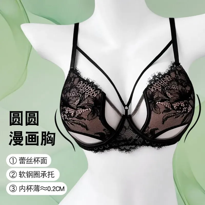 1. Σετ σουτιέν BANERDANNI Sexy Pure Desire Big Bust Minimizer Push Up Side Support Anti Sagging Anti-flading Εσώρουχα Hot Sale Best