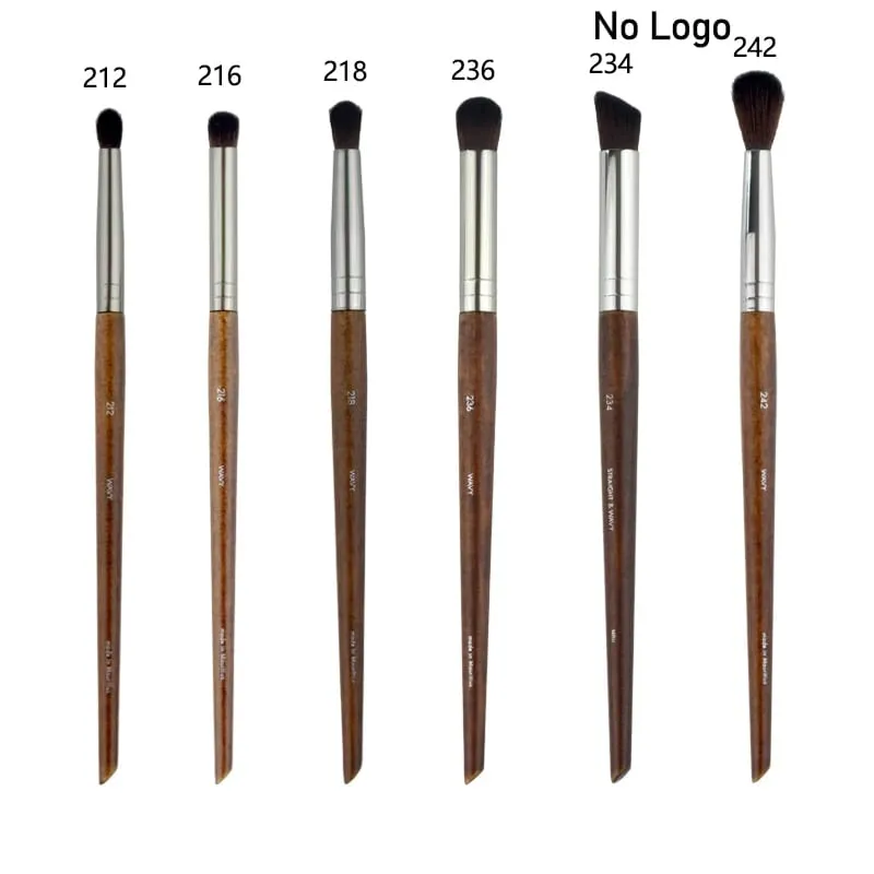 Natuurlijk hout Oogmake-up kwasten hele set Pro Crease Oogschaduw Make-up kit smudge highlighter wenkbrauw Lip wimperborstel praktisch