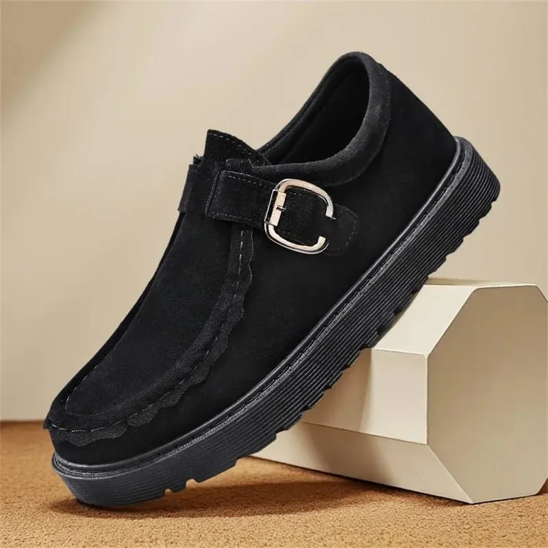 Ανδρικά μπεζ σουέντ casual loafers σε μεγάλα μεγέθη Άνετα, αντιολισθητικά παπούτσια περπατήματος με χοντρή σόλα Μοντέρνα και μοντέρνα παπούτσια 2025