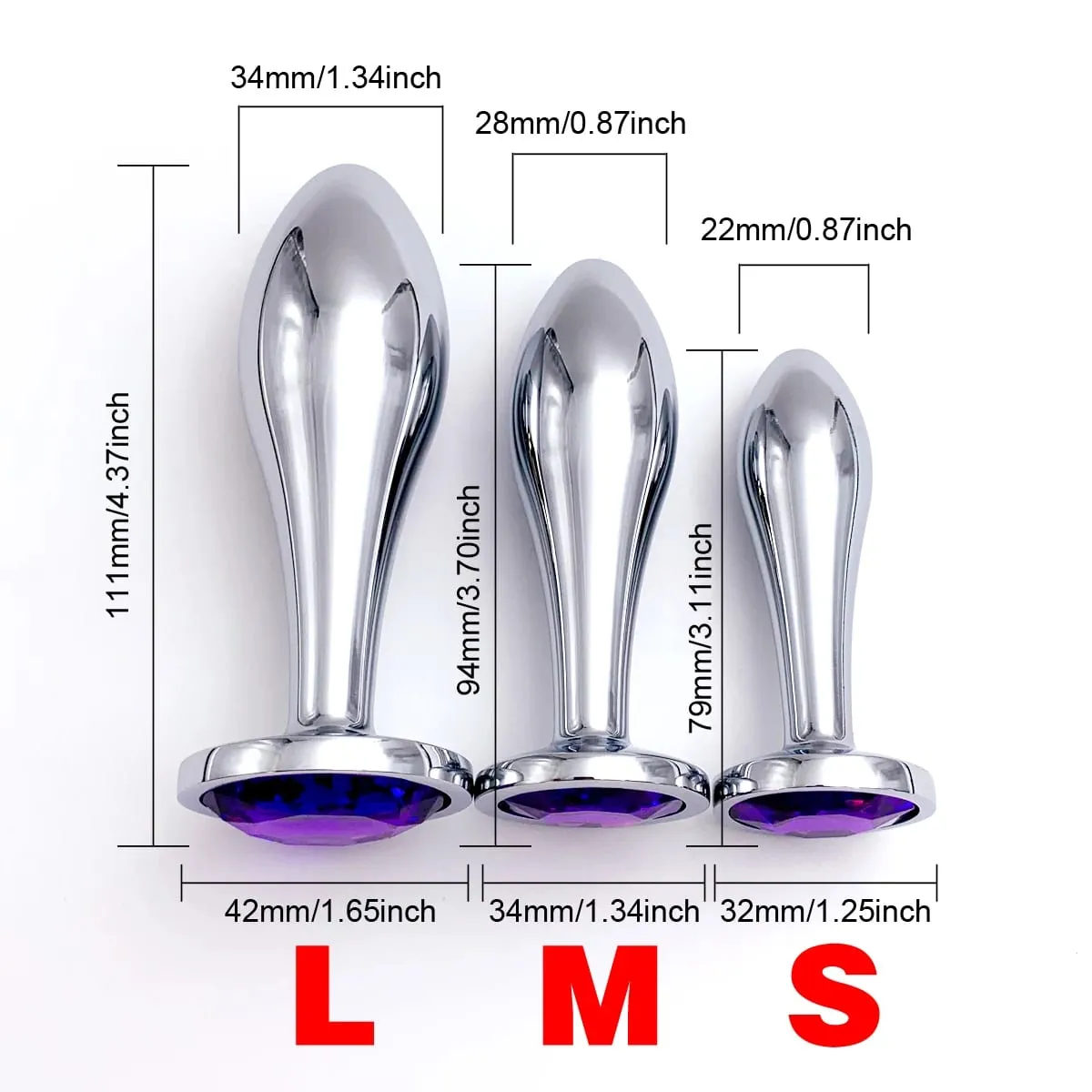 1 db fém csepp anális dugó három méretben Jewel Base G-Point masszázs felnőtt öröm szexjáték a szexuális wellnessért