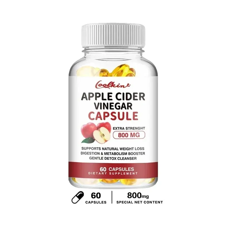 Apple Cider Vinegar Capsules - Fat Burning Appetite Suppressant Weight Management DetoxSupplements
