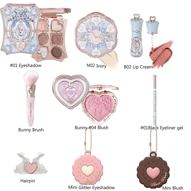Flower Knows sminkkészlet Nyárközi mesék Flowerknows alapozó Little Angel Highlight Strawberry Rococo ajakmáz 11db készlet — image 14
