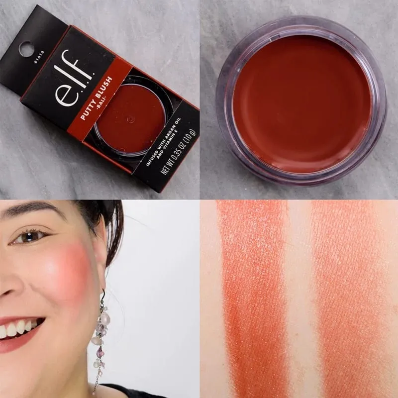 Elf Putty Blushcream Balm בגוונים ורודים בורה בורה מט זיגוג פנינה ומנצנץ לשפתיים לאיפור לחות לשפתיים