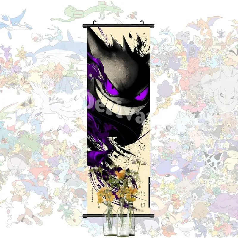 مطبوعة ملصق أنيمي جدار عمل فني صور Gengar لوحة تشارجر قماش بيكاتشو مخطوطات معلقة ديكور غرفة المنزل — image 23
