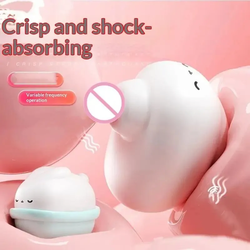 Vibrating Egg Massager Cute Rabbit Pussy Clit Sucking Vibrator G-spot Clitoral Stimulator USB Rechargeable Adult Sex Toy