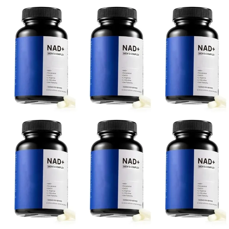 NAD+ Men's Complex Capsules 1000mg with CoQ10 Resveratrol Cellular Energy & Vitality Supplement Supports Muscle Health 60 Count — image 12